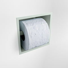 MONDIAZ EASY Toiletrolhouder CUBE 160 solid surface 16x8,6cm kleur Greey. Geschikt voor op en inbouw.