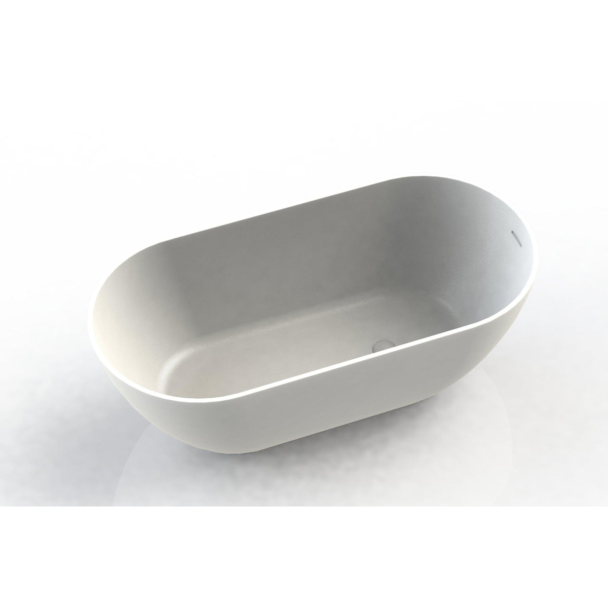 Natuursteen onderhoud in de badkamer met een vrijstaand bad in cast marble met marmerlook