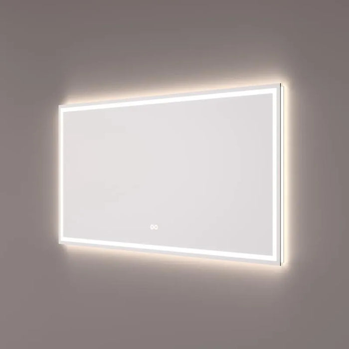 Hipp Design LED-spiegel met verlichting, touchdimmer en spiegelverwarming boven een wastafel
