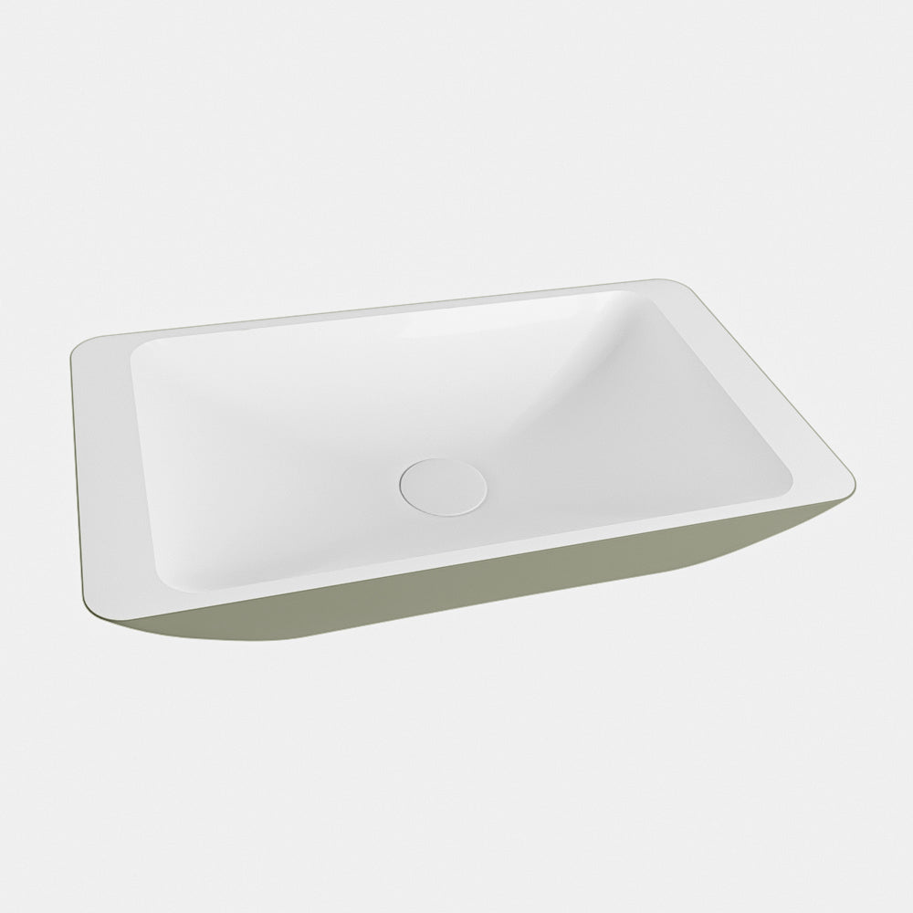 Mondiaz Topi waskom van solid surface, een voorbeeld bij het badmeubel materiaal vergelijken