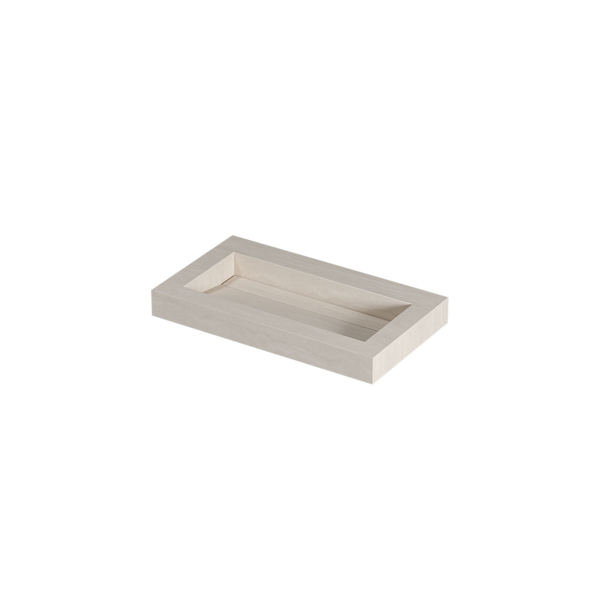 Ink Pitch meubelwastafel 80x45cm keramische slab - zonder kraangat - travertin mat
