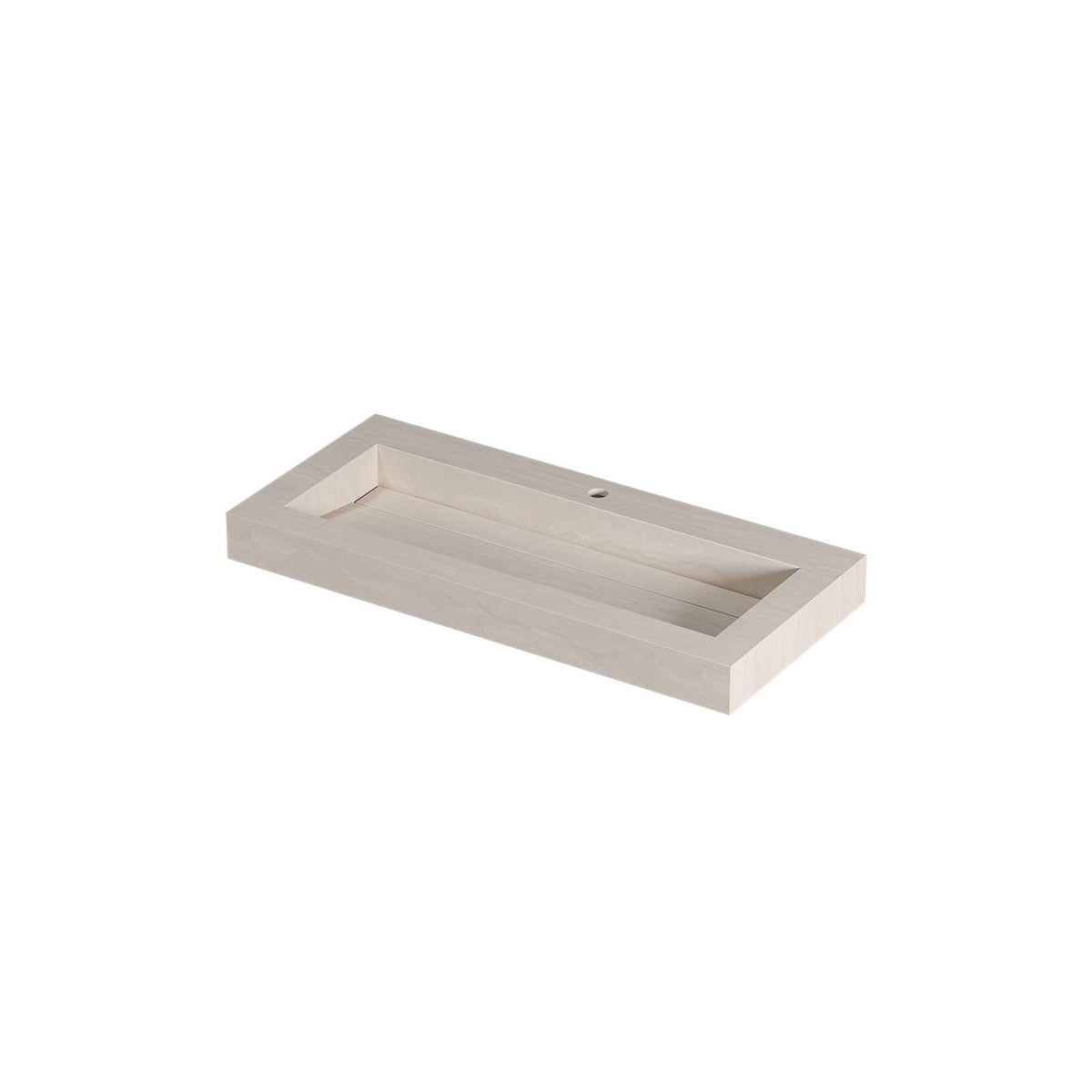 Ink Pitch meubelwastafel 100x45cm keramische slab - centraal - 1 kraangat - travertin mat