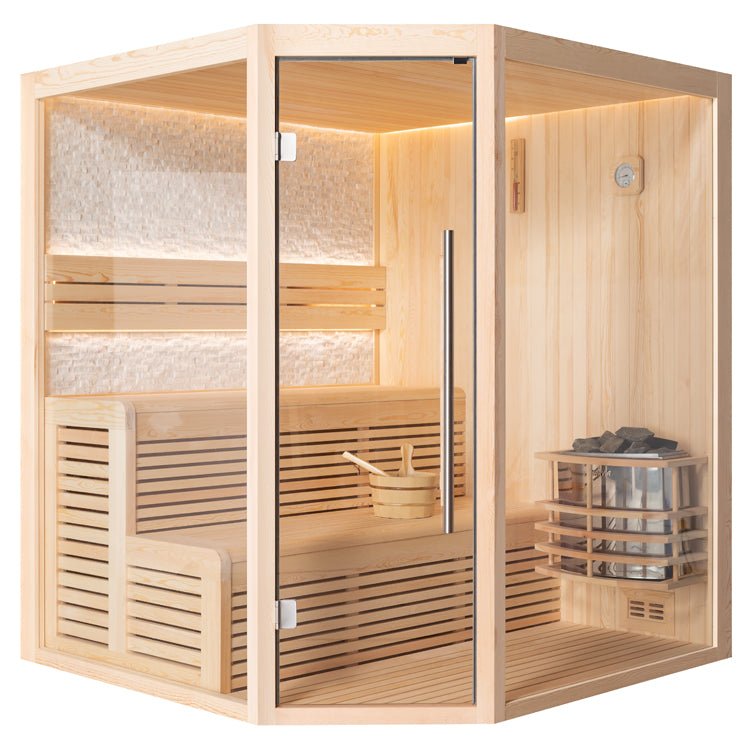 AWT Sauna E1811B Pinienholz 160x160 6kW Vega