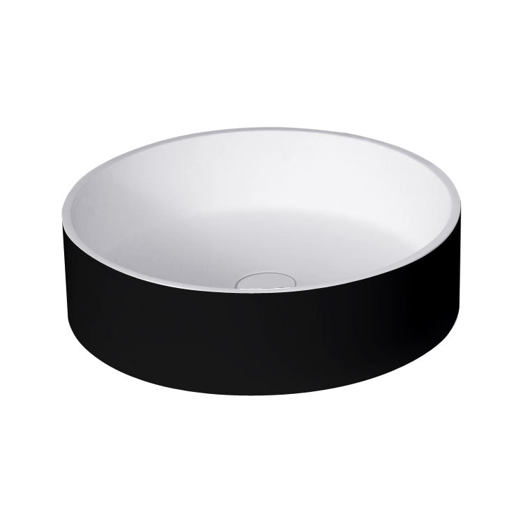 StoneArt Wastafel LC112 zwart-wit 45x45cm mat