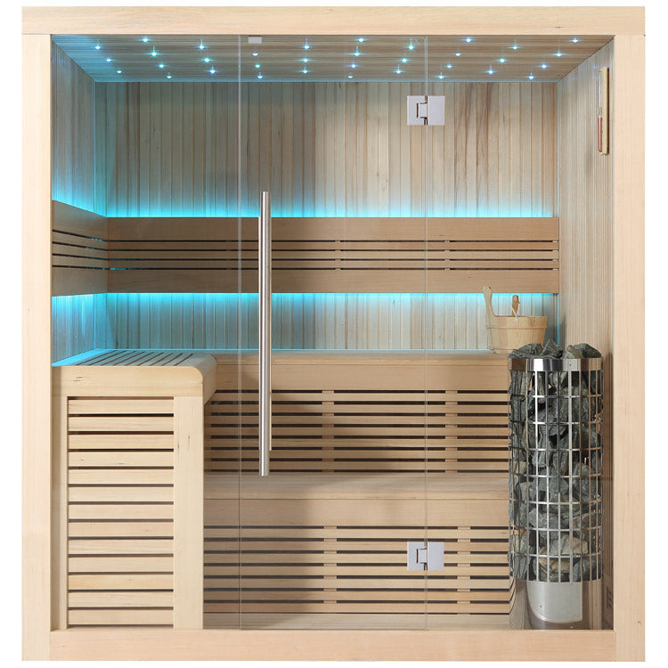 AWT Sauna E1112B Hemlock 200x170 9kW Cilindro