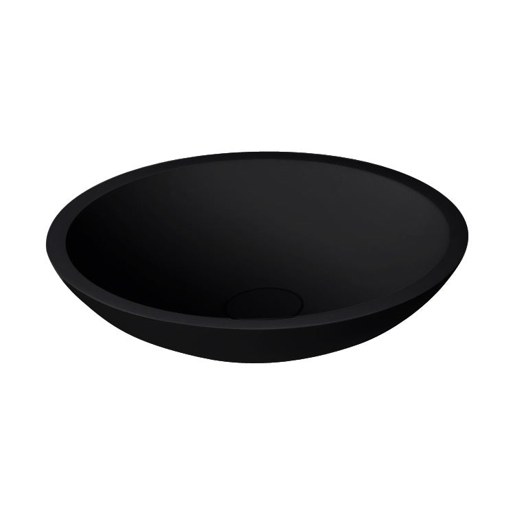 StoneArt Wastafel LC116 -mat  zwart - 38x38cm