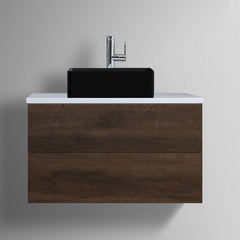 StoneArt Wastafel LC110 zwart 40x40cm mat