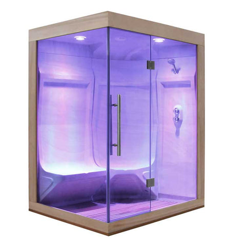 AWT Dampfsauna W200A red cedar 165x135 rechts