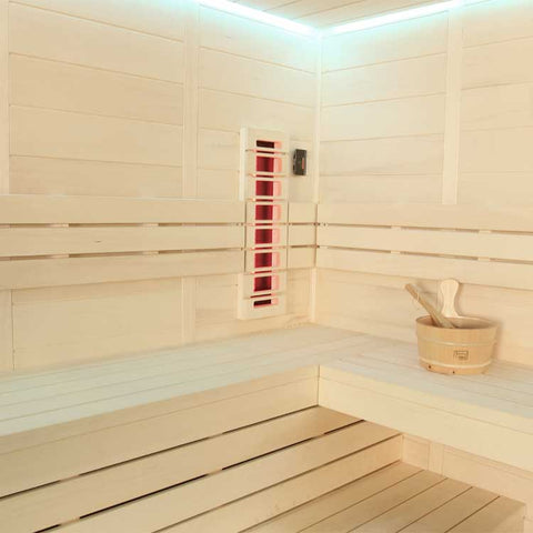 AWT Sauna E1203C-IR populier 142x103 6.8kW Cilindro