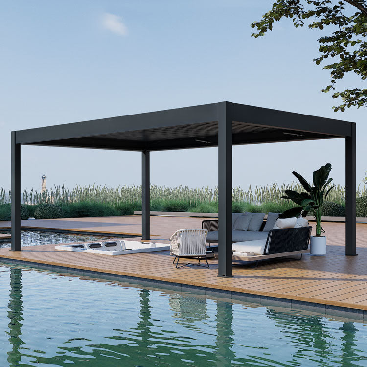 AWT Pergola extreem - wit/antraciet - elektrisch