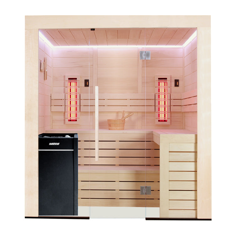 AWT Sauna E1202B-IR Pappelholz 202x198 9kW Vitra