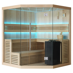 AWT Sauna B1111C Hemlock 180x180 9kW Virta Bi-O