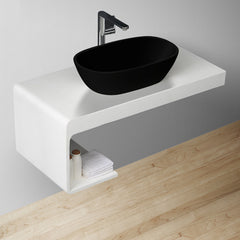 StoneArt Wastafel LC151 - zwart mat - 57x33cm