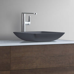 StoneArt Wastafel LC115 - mat grijs - 38x38cm