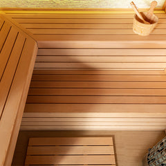 AWT Sauna E1602B Hemlock 200x170 9kW EOS Bi-O Cubo