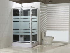 Thermo left complete shower cabin 120x90x218 aluminum 5mm glass