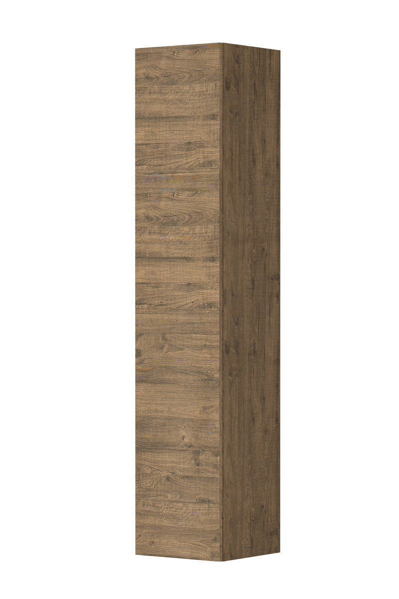 Ink Hoge kast met greep hout decor 1 deur links- of rechtsdraaiend - Naturel eiken - 35x35x169cm - 1102070