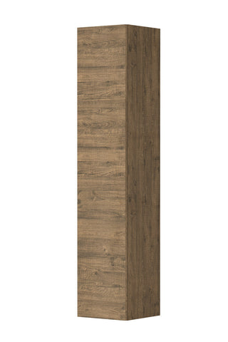Ink Hoge kast met greep hout decor 1 deur links- of rechtsdraaiend - Naturel eiken - 35x35x169cm - 1102070