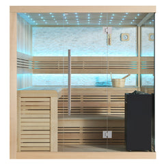 AWT Sauna E1105B Hemlock 200x200 9kW Virta