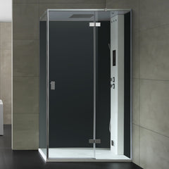 AWT Dampfdusche LD207F15 schwarz 120x90 rechts