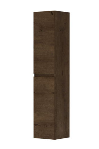 Ink Fineer Hoge kast 2 deurs uni greeploos fineer - Chocolate - 35x37x169cm - 1221652
