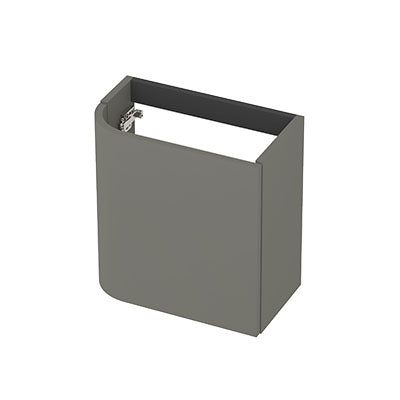 Ink Concept R fonteinonderkast afgerond 40x22cm voor greep - front vlak - links - mat beton groen