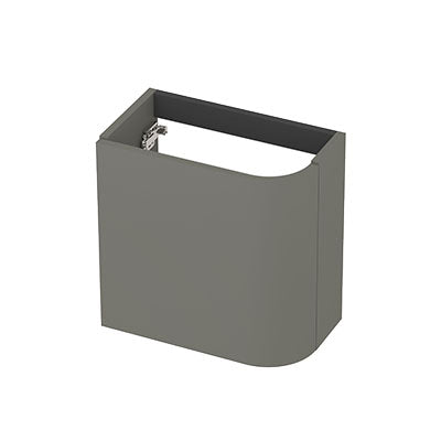 Ink Concept R fonteinonderkast afgerond 40x22cm voor greep - front vlak - rechts - mat beton groen