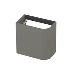 Ink Concept R fonteinonderkast afgerond 40x22cm voor greep - front vlak - rechts - mat beton groen