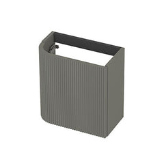 Ink Concept R fonteinonderkast afgerond 40x22cm voor greep - front verticaal gefreesd - links - mat beton groen