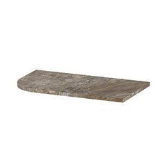 Ink Concept R fontein topblad afgerond 40x22cm keramische slab - links - Earth Glossy