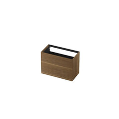 Ink base cabinet - push to open - 2 drawers - horizontal milling - Solid oak Aqua - 120x45cm - 1259230