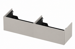 INK wastafelonderkast push to open - gelakt - 2 x 1 lade - 160x45x37.6 cm - Mat kasjmier grijs
