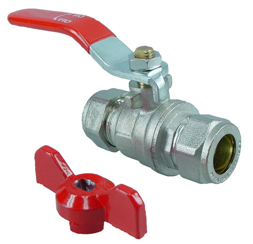 Compression ball valve full bore nickel-plated 15x15