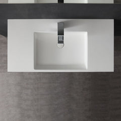 StoneArt wastafel LQ710 - mat wit - 100x48