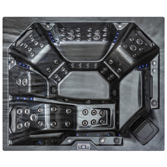 AWT Whirlpool Aussenwhirlpool IN-406 eco extreme CloudyBlack 225x185 grau