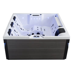 AWT Whirlpool Aussenwhirlpool IN-402 eco extreme pro Sterling Silver 200x200 grijs