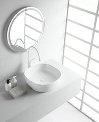 Sofia waskom rond 44 x 44 x 13,5 cm keramiek glans wit