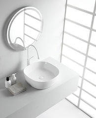 Sofia waskom rond 44 x 44 x 13,5 cm keramiek glans wit