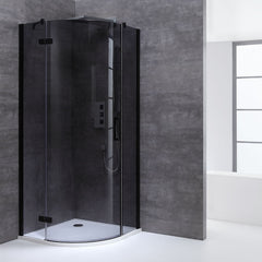 AWT Duschabtrennung LBR0906-B zwart 90x90 links