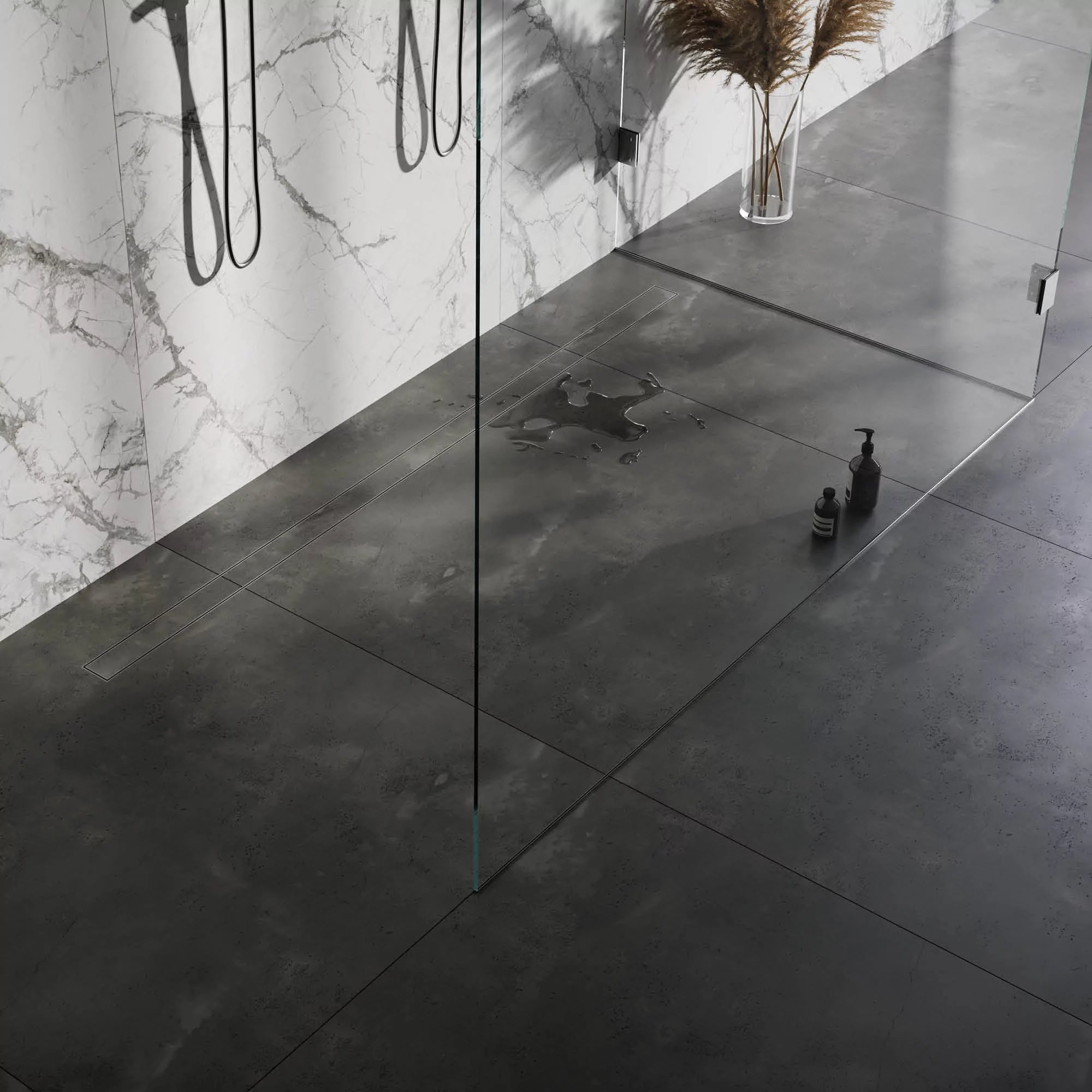 BRAUER Douchegoot met multifunctioneel rooster en flens 7 x 180 RVS geborsteld