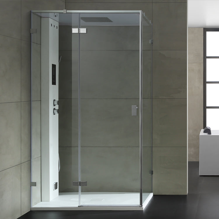 AWT Dampfdusche LD107F15 weiß glänzend 120x90 links