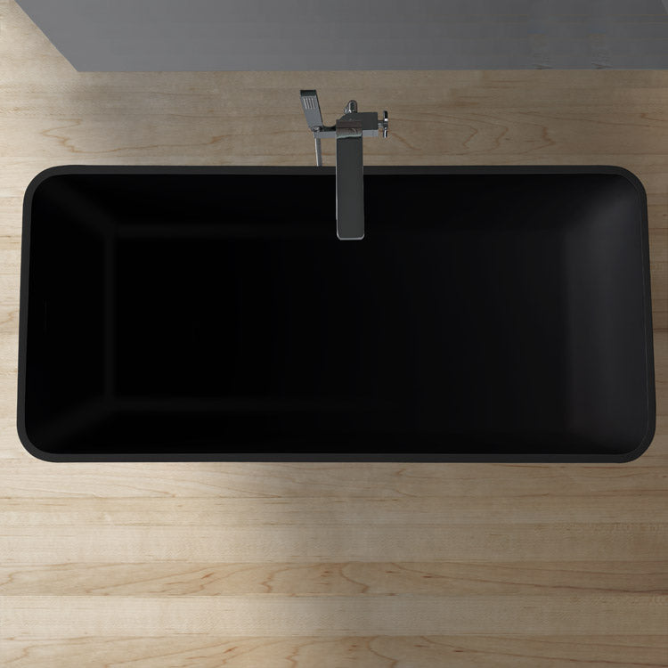 StoneArt Vrijstaand Badkuip BS-551 - zwart - mat - 170x80