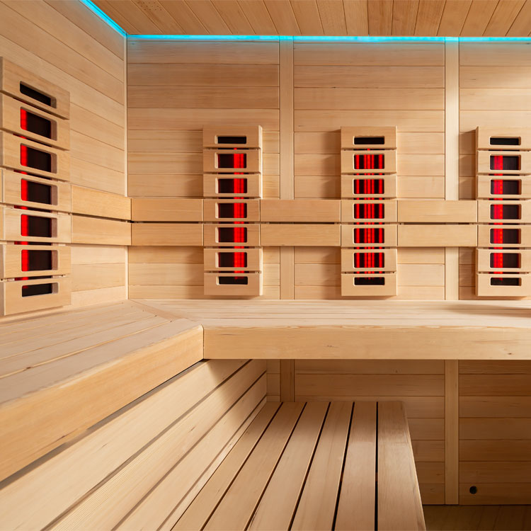 AWT Sauna E1611XL-IR Hemlock 250x250 zonder oven