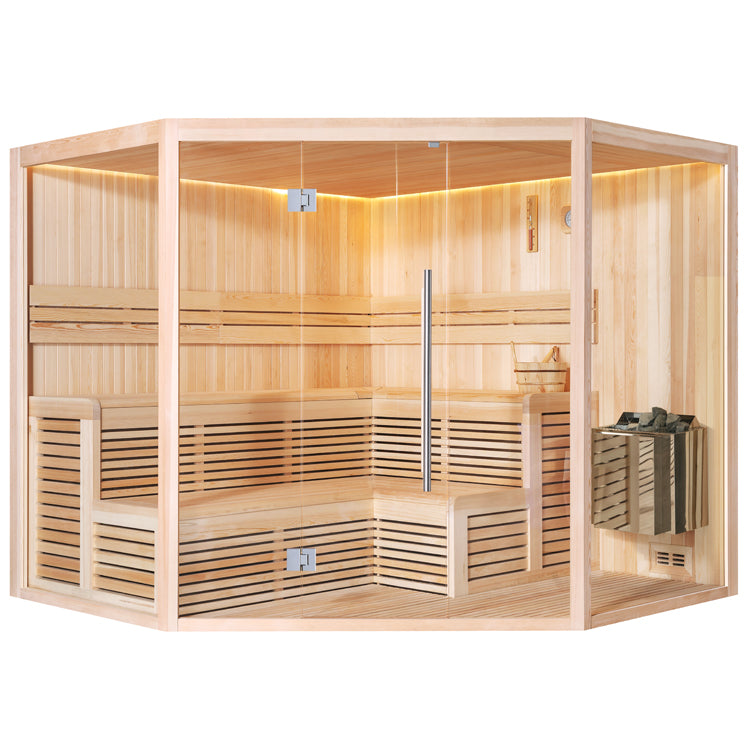 AWT Sauna B1806XL Pinienholz 240x240 9kW Viking Bi-O