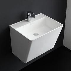 StoneArt Wastafel LZ207 - wit mat - 56x46