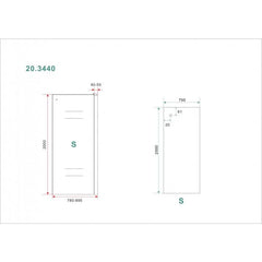 Side zijwand voor Puerta en Slide nisdeur 900 x 2000 x 8 mm nano helder glas/chroom
