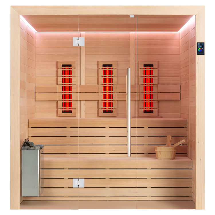 AWT Sauna E1614A-IR Hemlock 200x160 9kW TheWall
