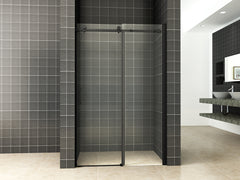 Slide niche sliding door 1100 x 2000 x 8 mm nano clear glass/matt black