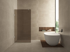 Less walk-in shower 800 x 2000 x 8 mm nano vintage bronze glass/chrome