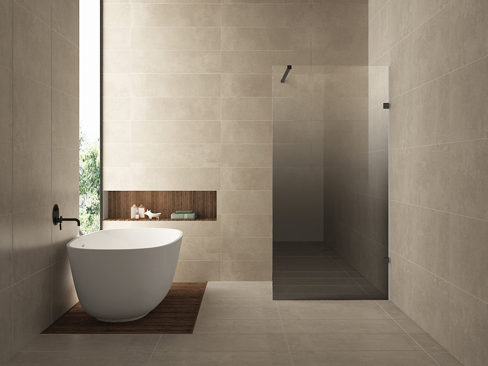 Less walk-in shower right 900 x 2000 x 8 mm nano mirror smoke-to-clear glass/matte black